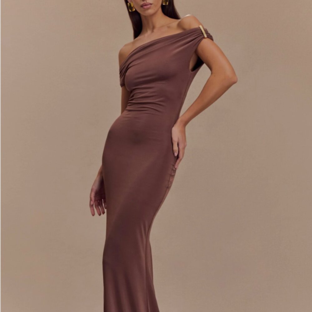Meshki Kinsley Slinky Maxi Dress with Hardware
